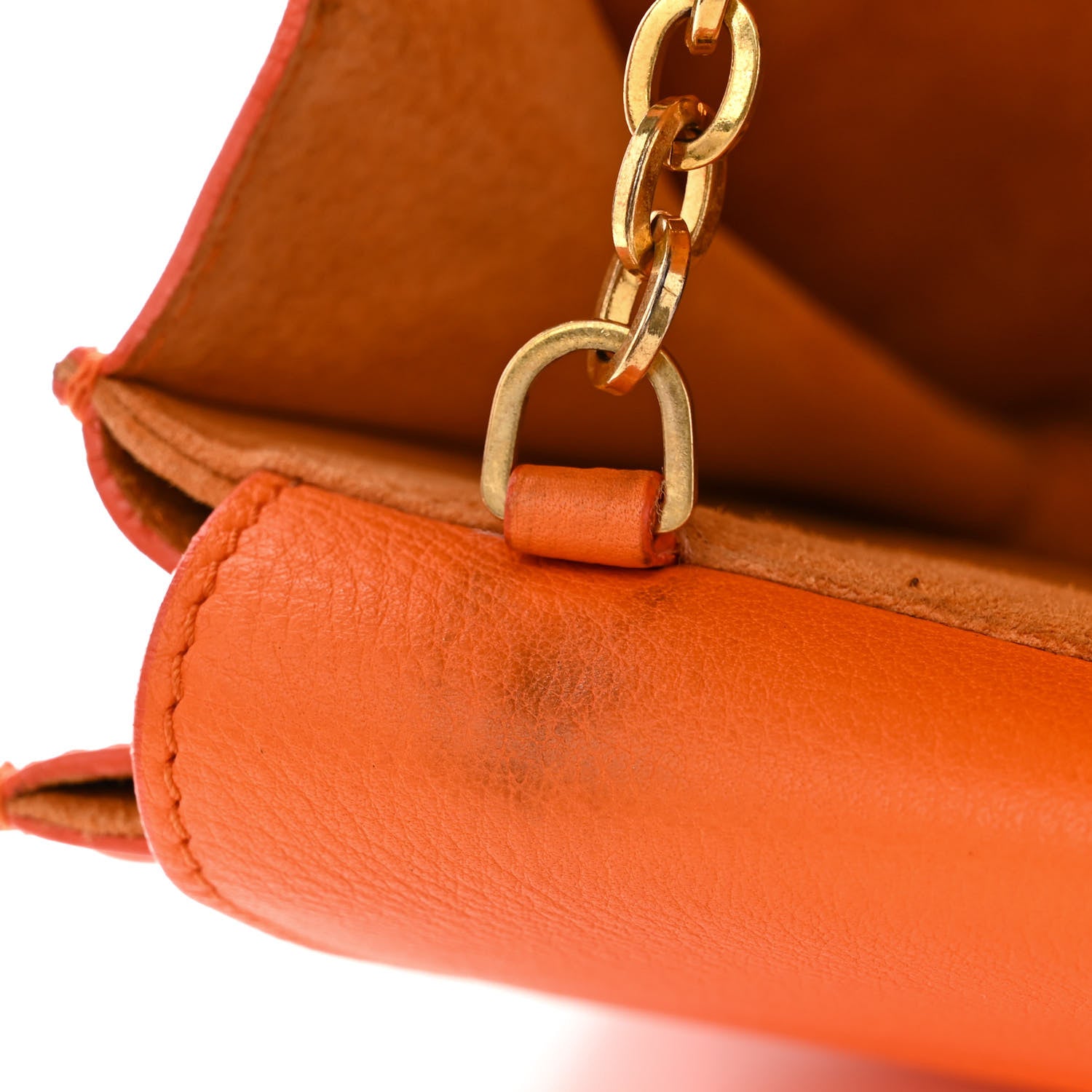 Alexander McQueen Calfskin Heroine Chain Satchel Orange 16 of 16