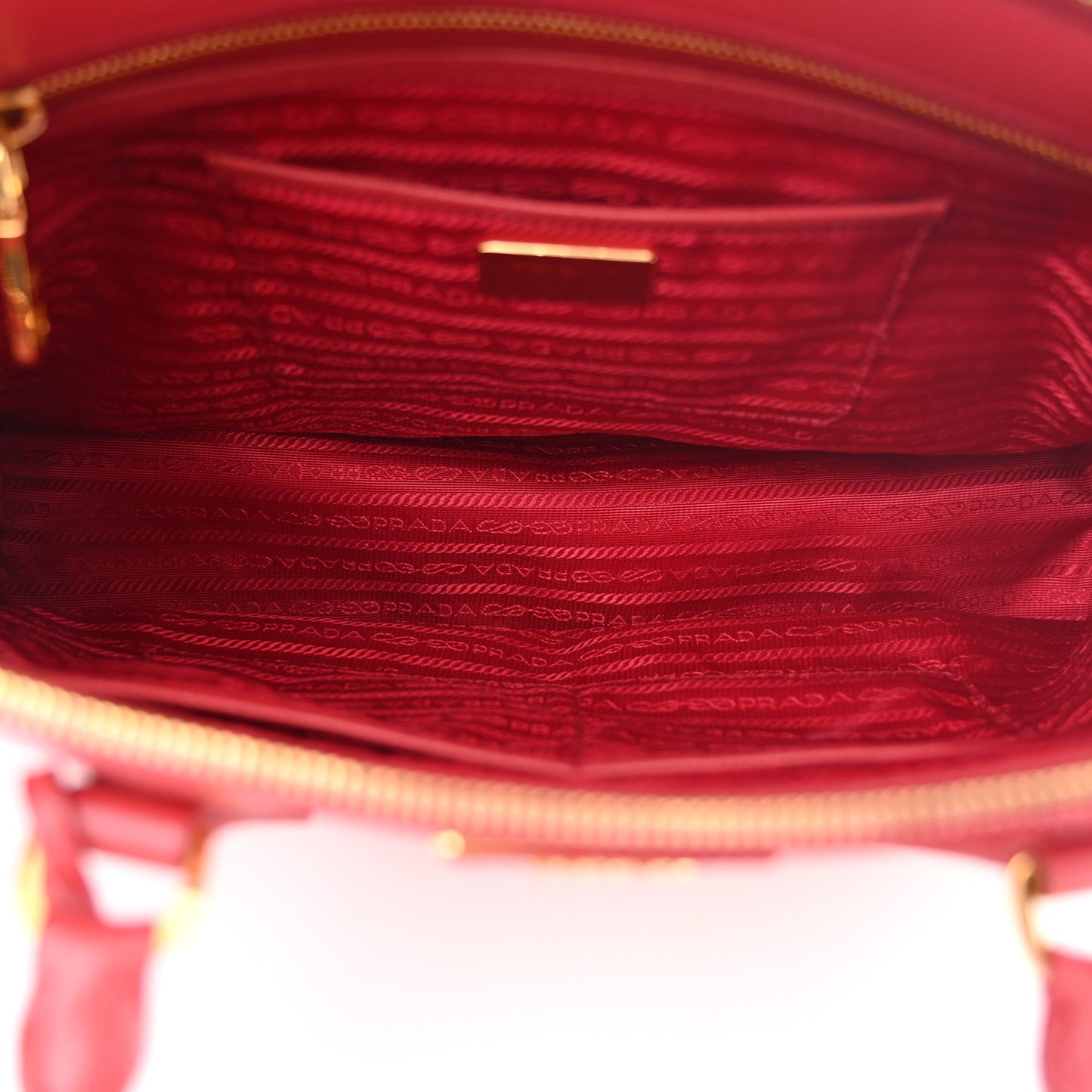 Saffiano Lux Large Galleria Double Zip Tote Fuoco