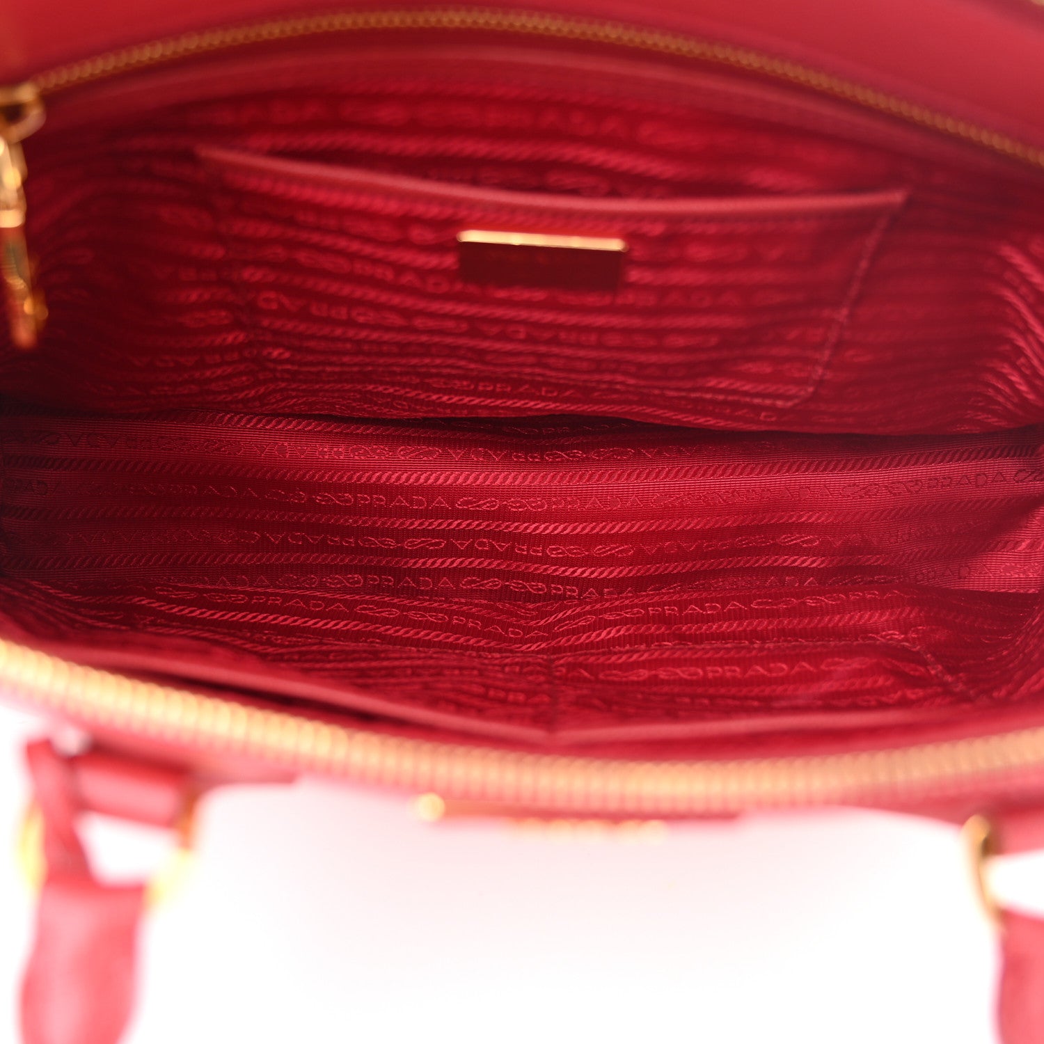 Prada Saffiano Lux Large Galleria Double Zip Tote Fuoco 5 of 11