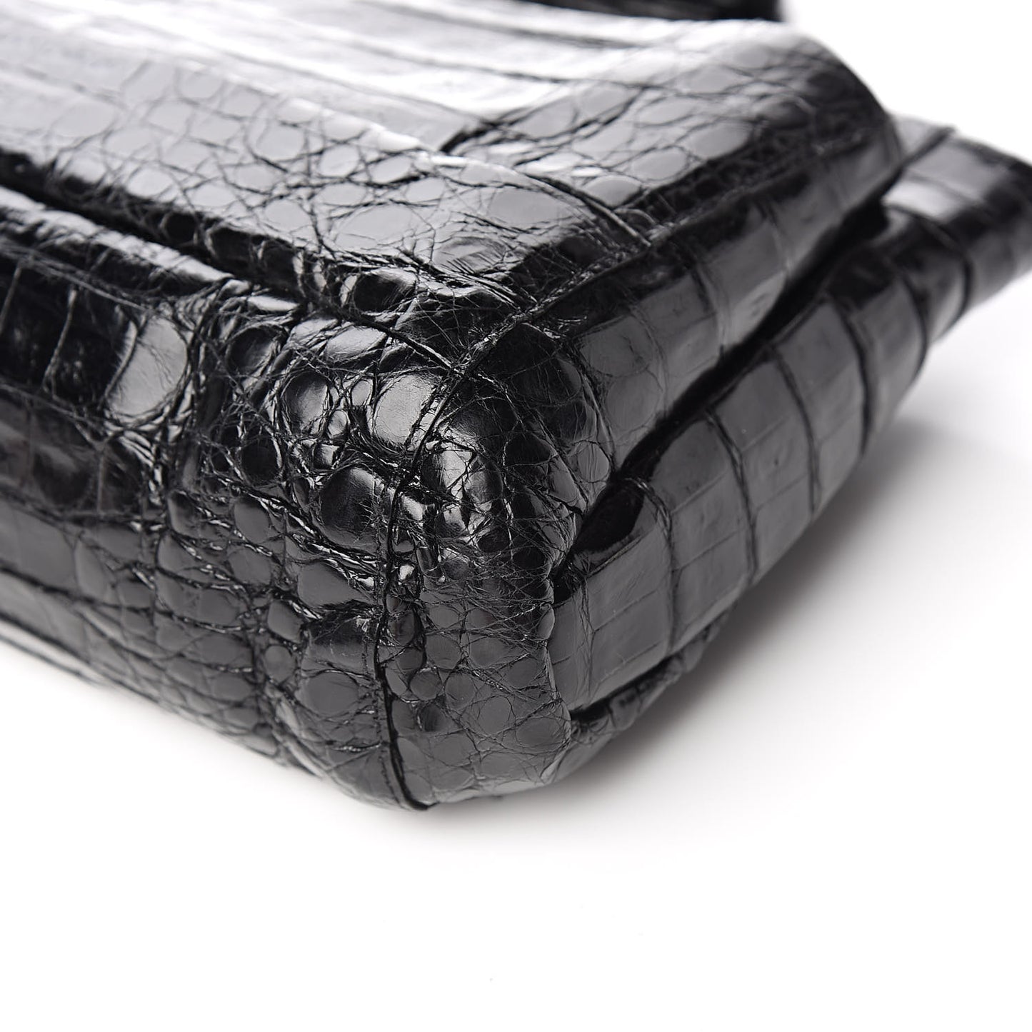 Crocodile Shoulder Bag Black