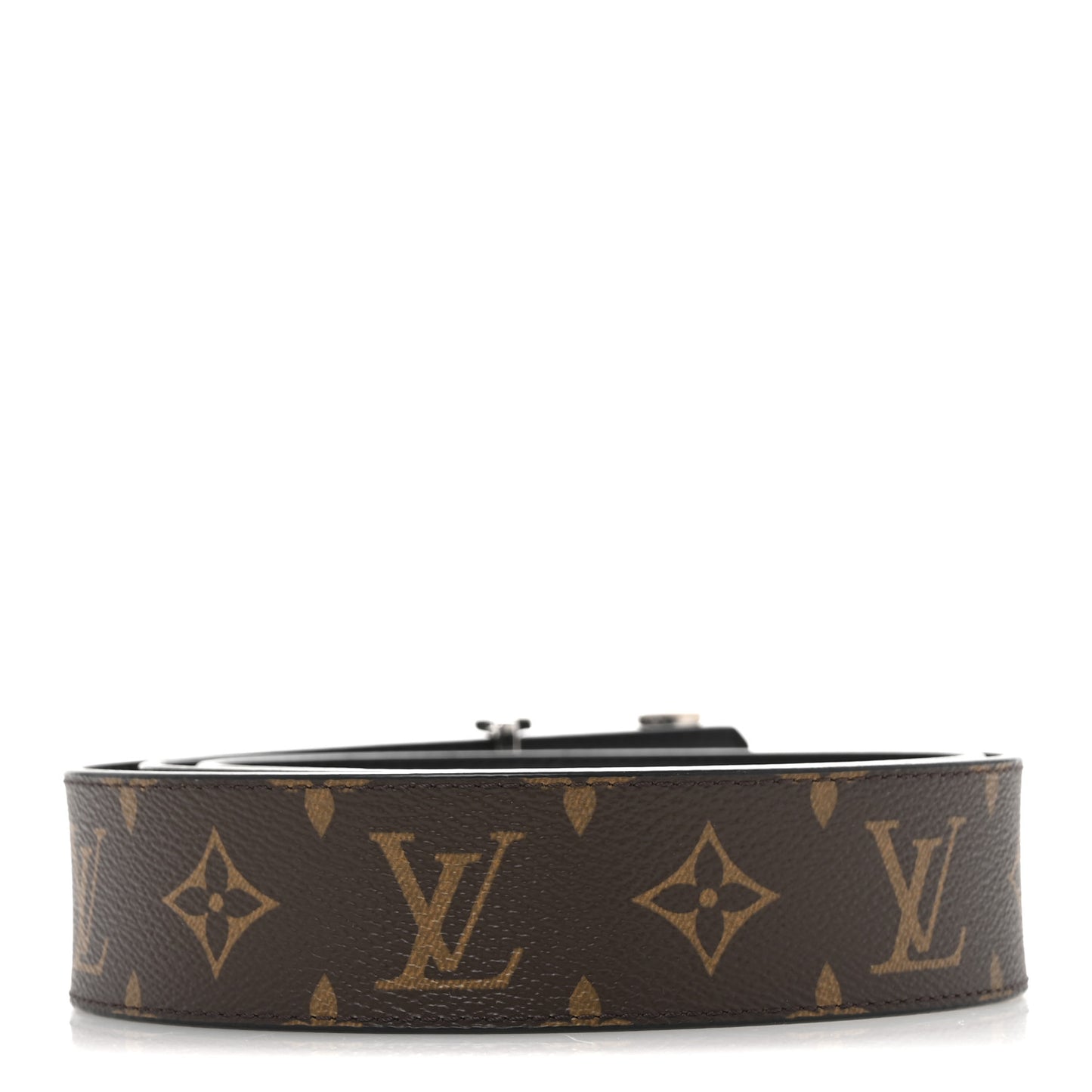 Calfskin Monogram 40mm LV Initiales Reversible Belt 95 38 Black