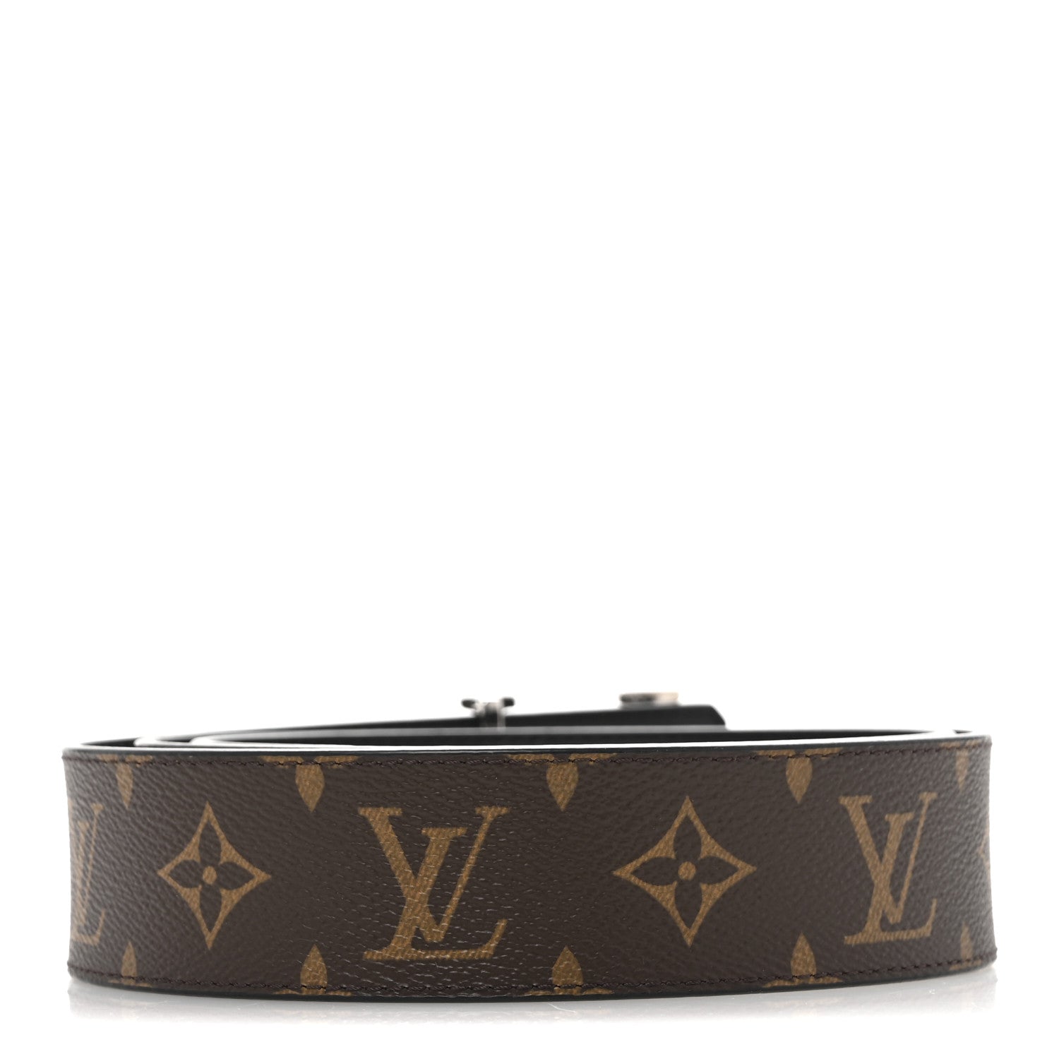 Louis Vuitton Calfskin Monogram 40mm LV Initiales Reversible Belt 95 38 Black 2 of 7