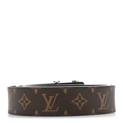 Louis Vuitton Calfskin Monogram 40mm LV Initiales Reversible Belt 95 38 Black 2 of 7