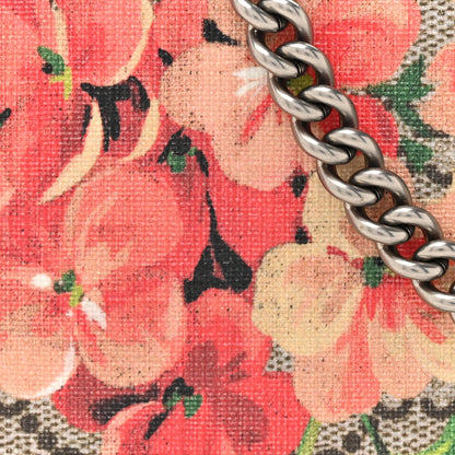 Gucci GG Supreme Monogram Blooms Chain Wallet Beige Multicolor Dry Rose 8 of 15