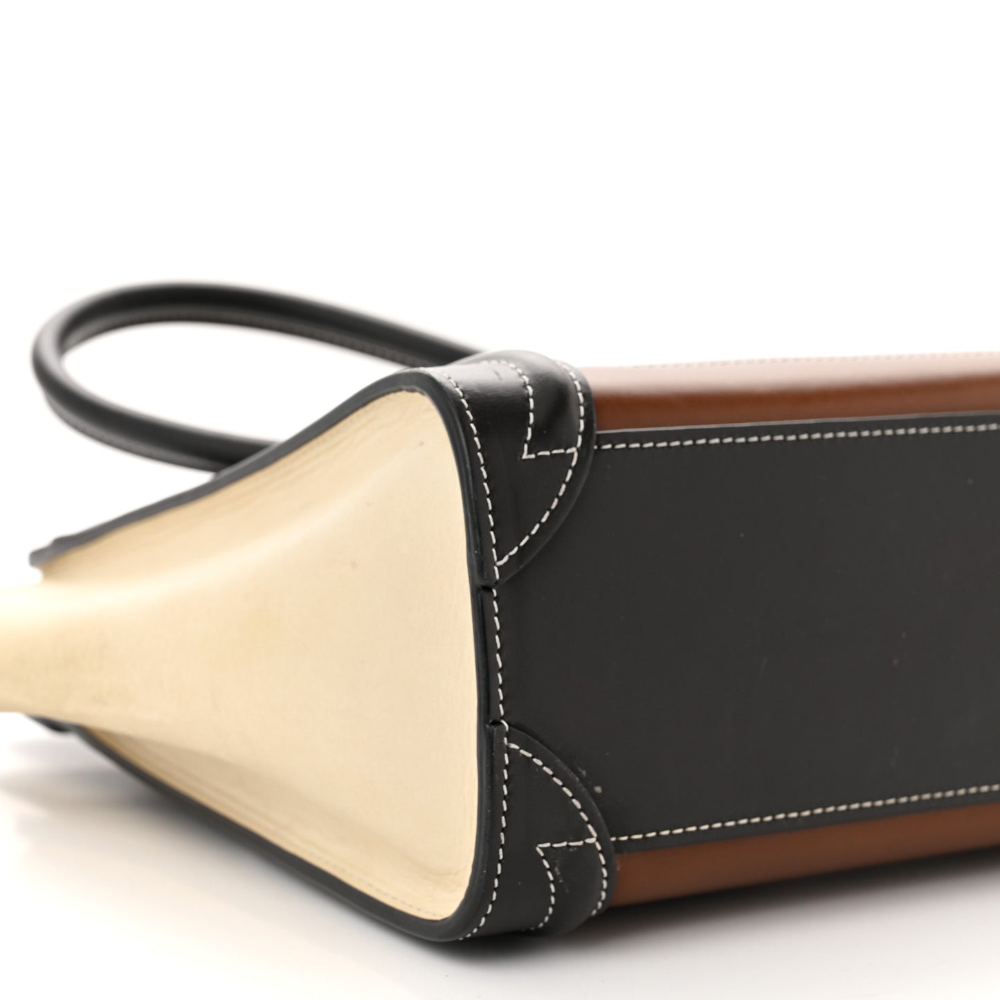 Smooth Calfskin Nano Tri-Color Luggage Chestnut