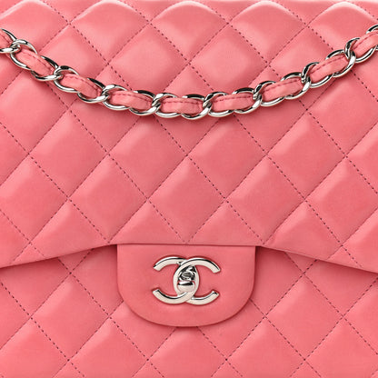 Chanel Lambskin Quilted Jumbo Double Flap Pink 8 of 15