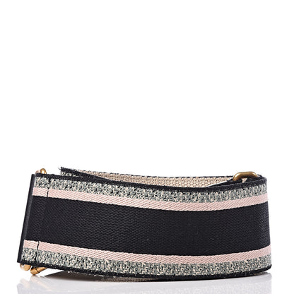 Christian Dior Canvas Embroidered Shoulder Strap Rose Multicolor 2 of 4
