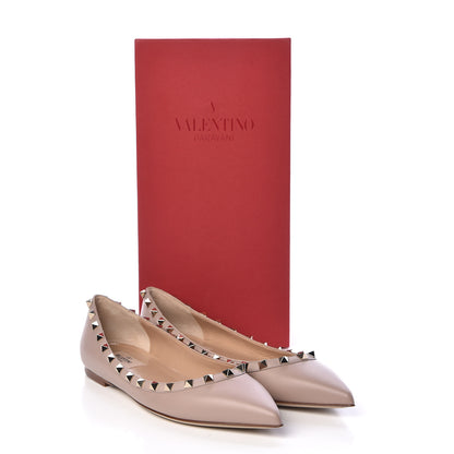 Valentino Garavani Nappa Rockstud Ballerina Flats 39 Poudre 9 of 9