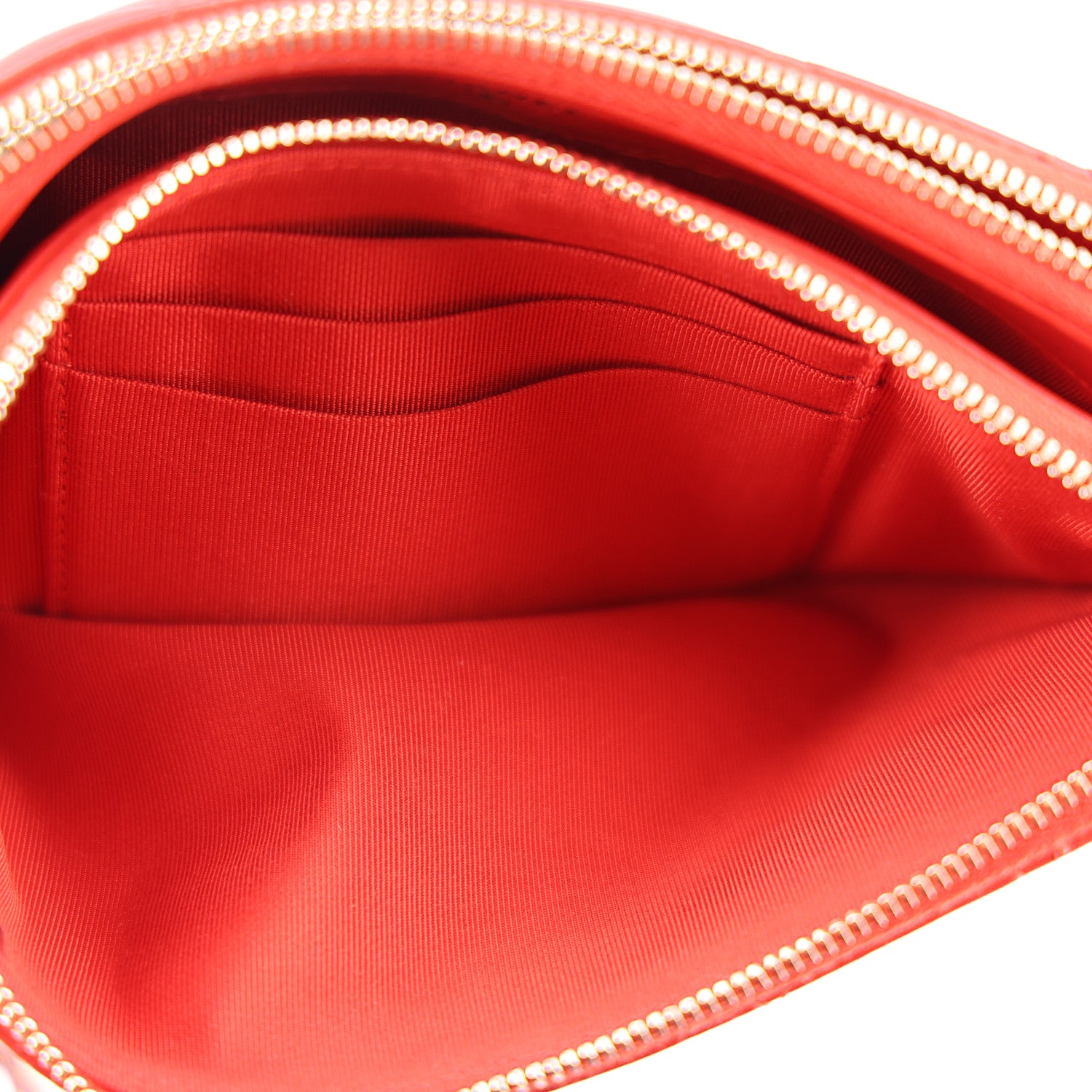 Chanel Lambskin Quilted Small Clutch With Chain Red 5 of 12