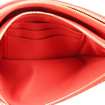 Chanel Lambskin Quilted Small Clutch With Chain Red 5 of 12
