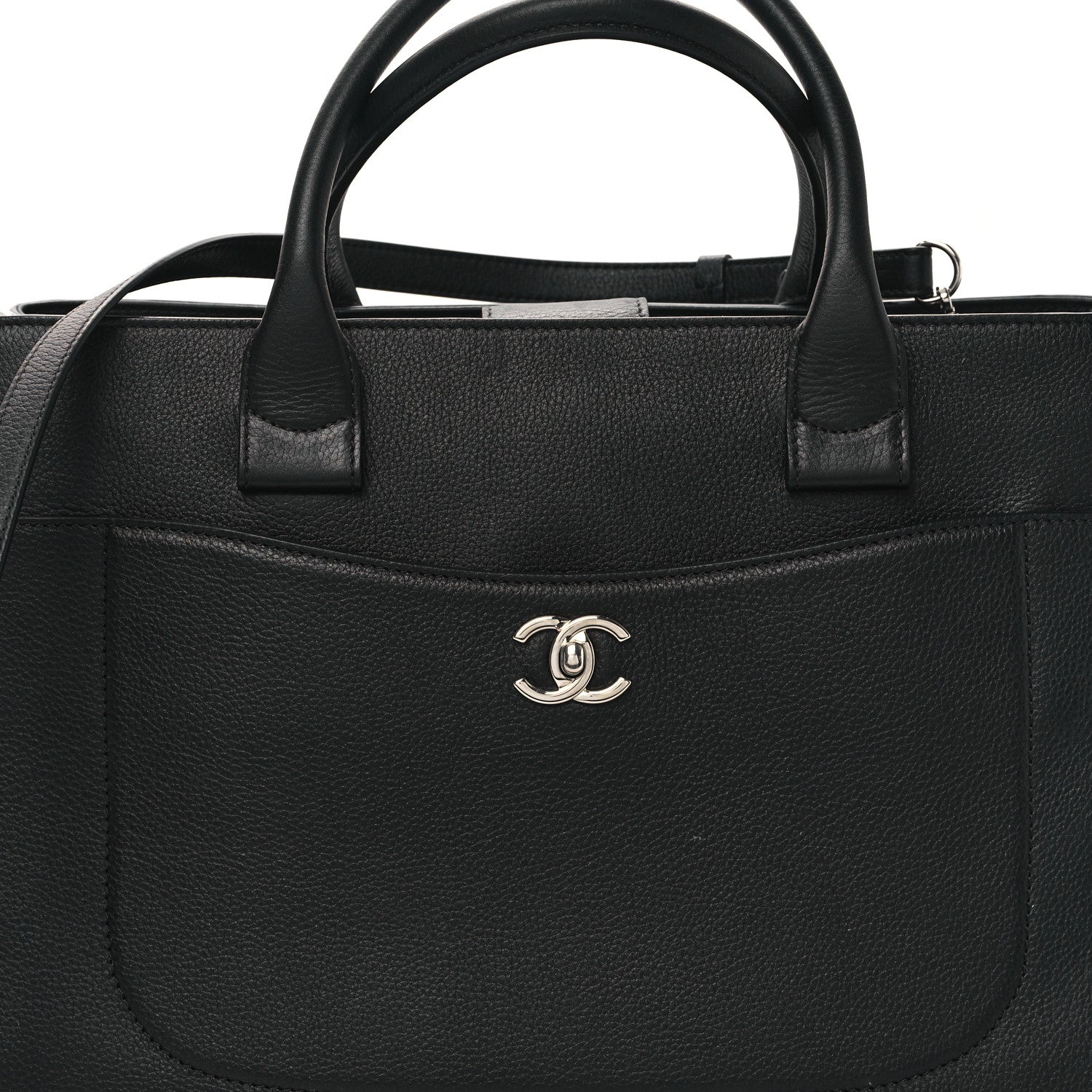 Chanel Grained Calfskin Medium Neo Executive Shopper Tote Black 7 of 11