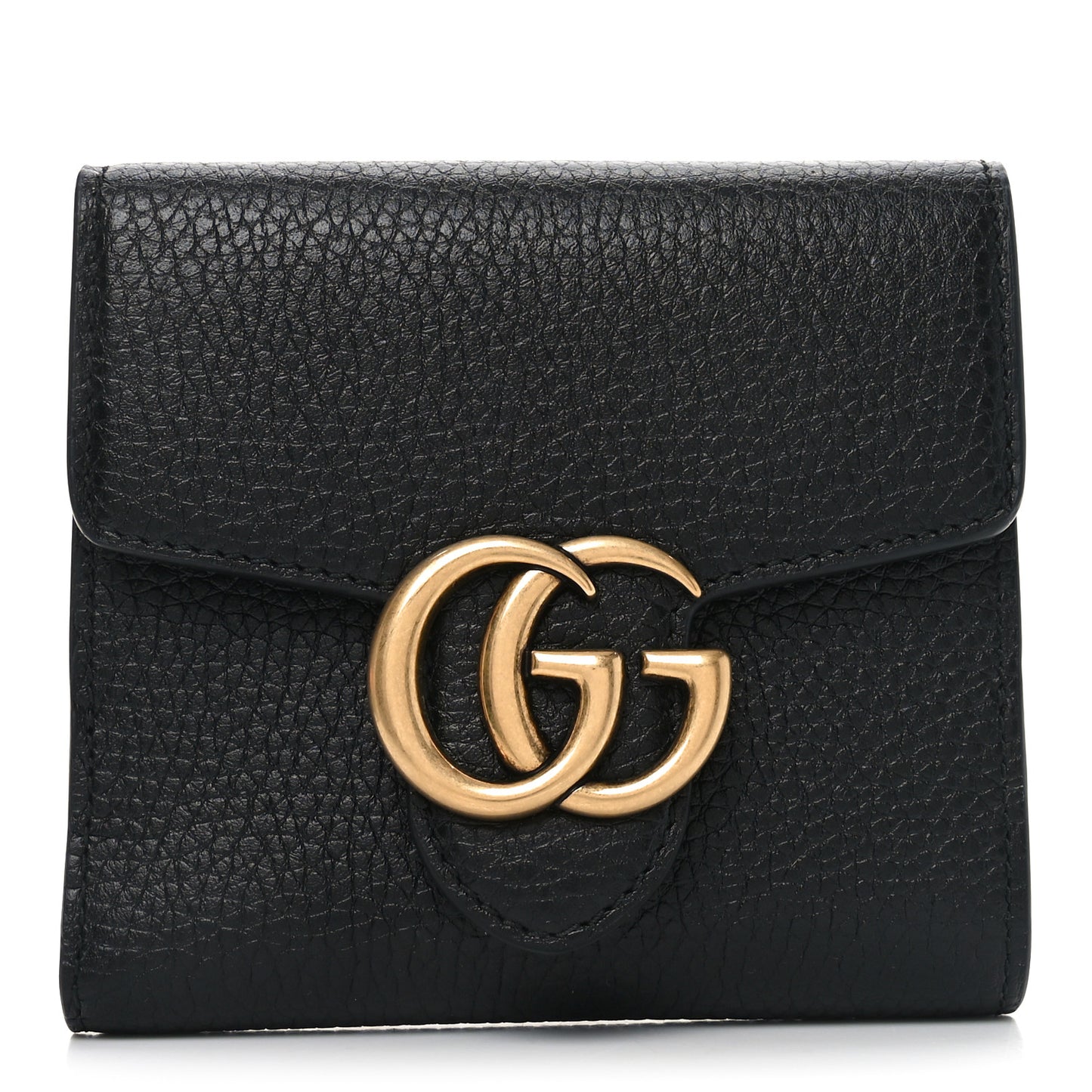 Dollar Calfskin Medium GG Marmont Wallet Black