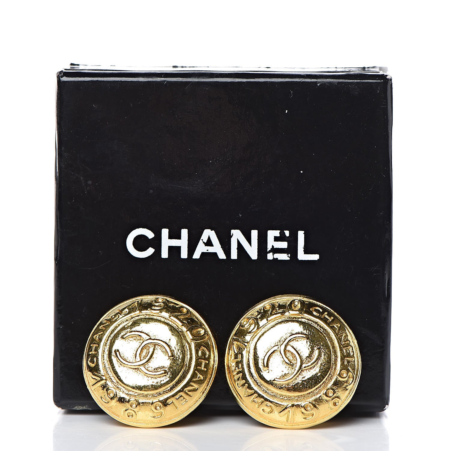 Chanel CC Clip On Earrings Gold 5 of 5