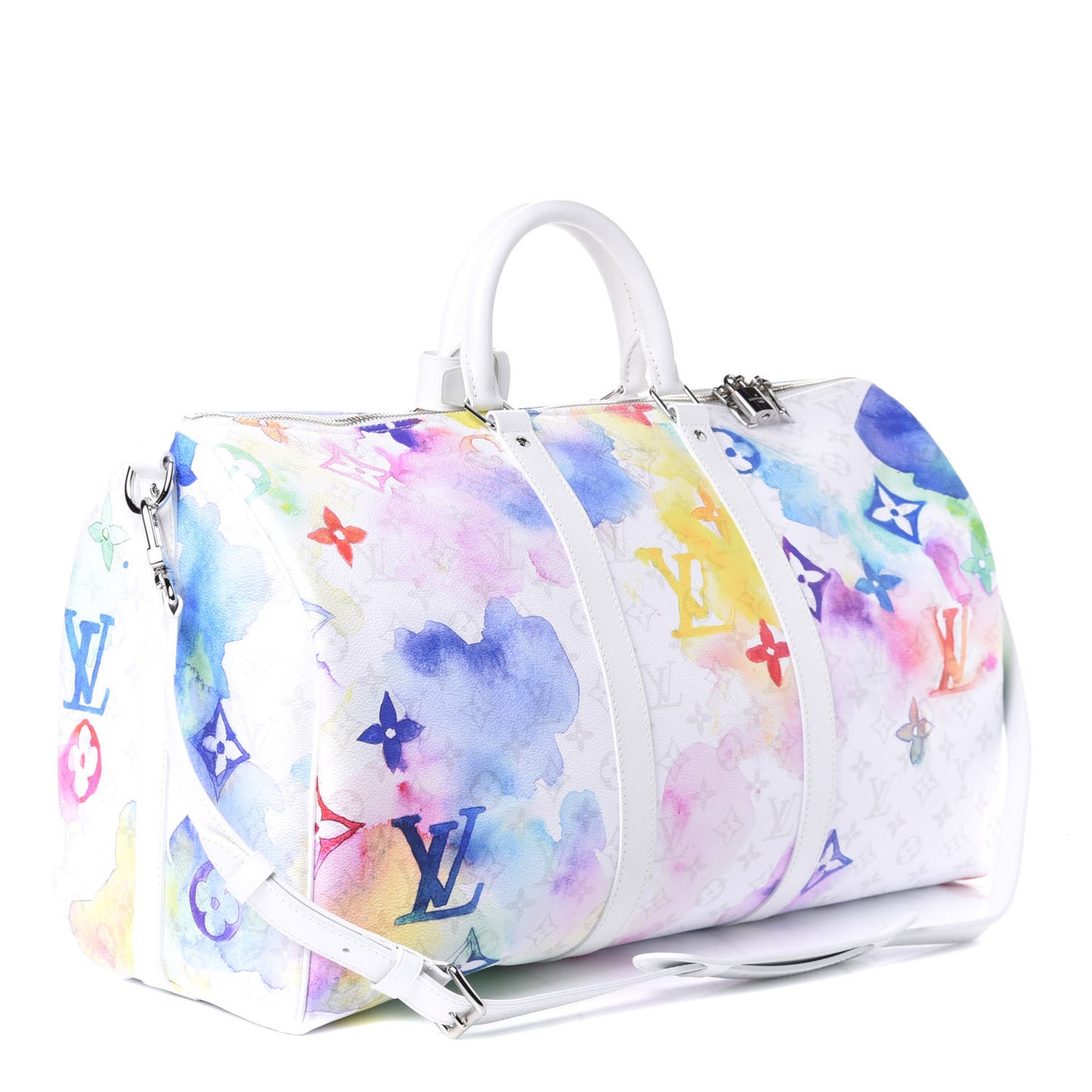 Monogram Watercolor Keepall Bandouliere 50 Multicolor