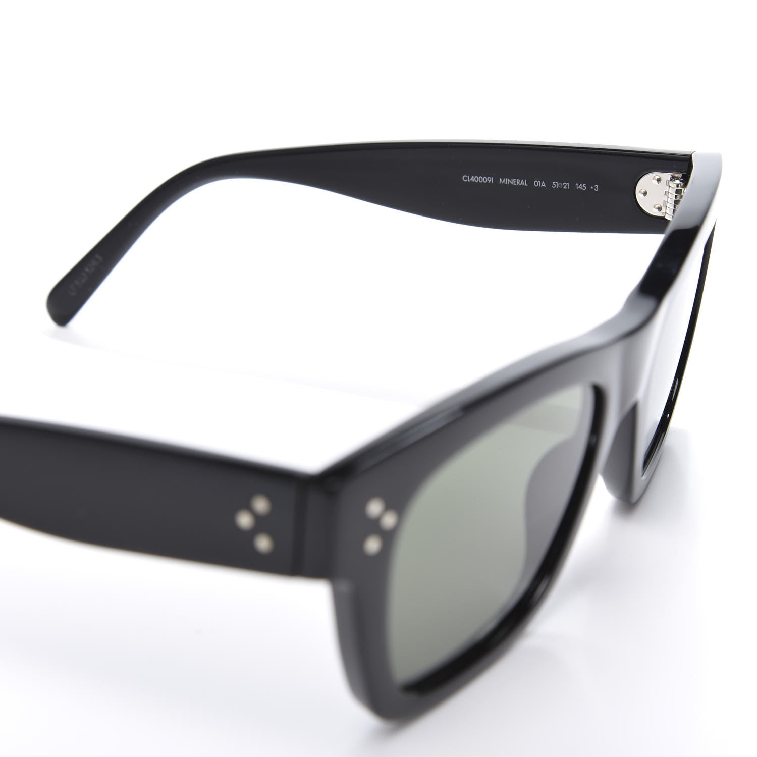 Celine Acetate Sunglasses CL 400091 Black 6 of 8