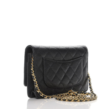 Chanel Caviar Quilted Wallet On Chain WOC Black 3 of 9