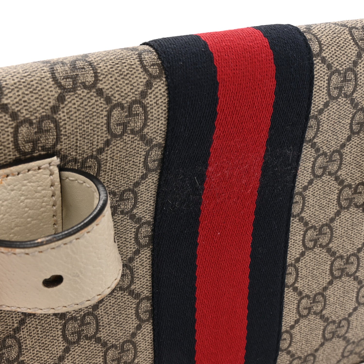 Gucci GG Supreme Monogram Web Small Ophidia Belt Bag 90 36 Beige Ebony White 16 of 19