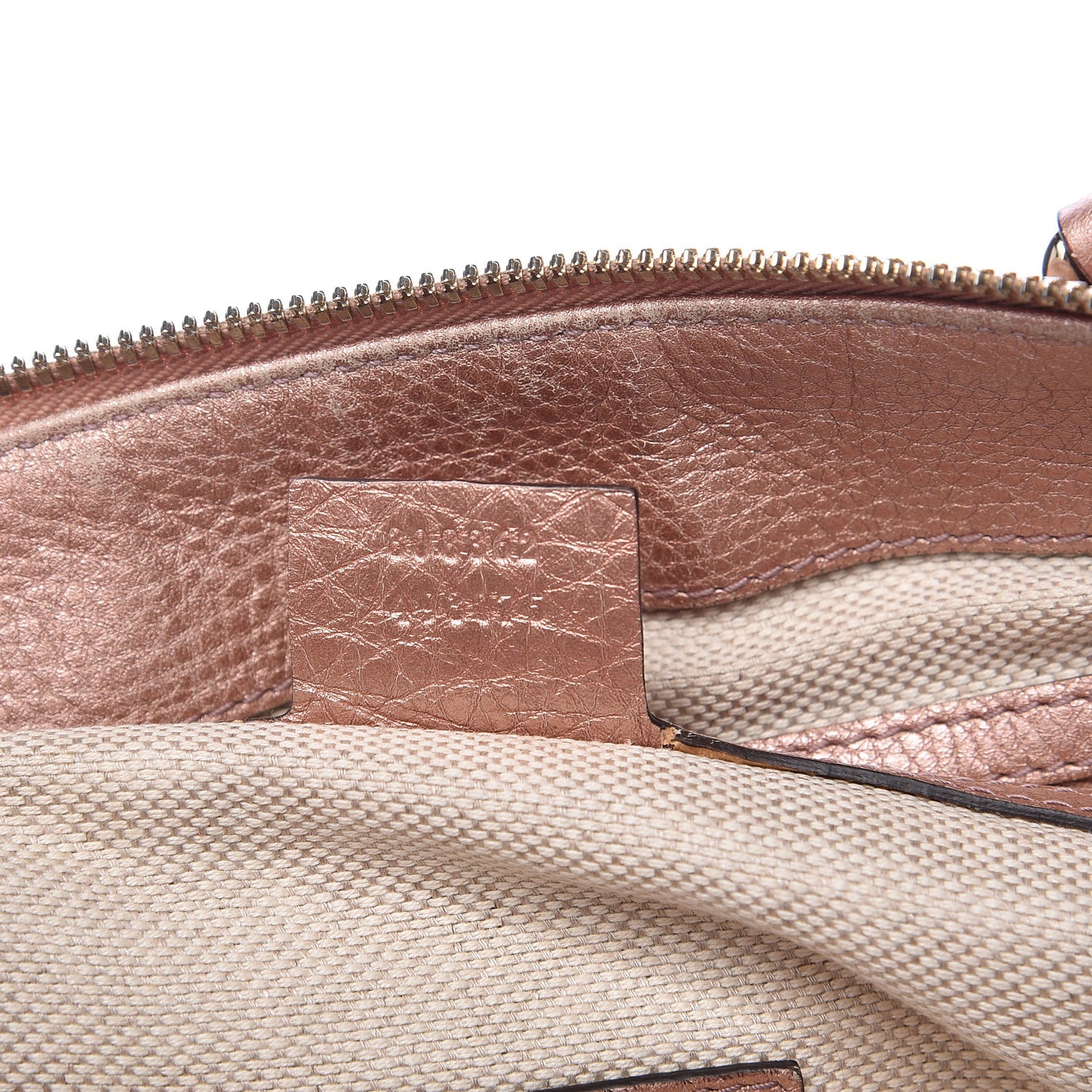 Metallic Cellarius Calfskin Small Soho Top Handle Satchel Pink