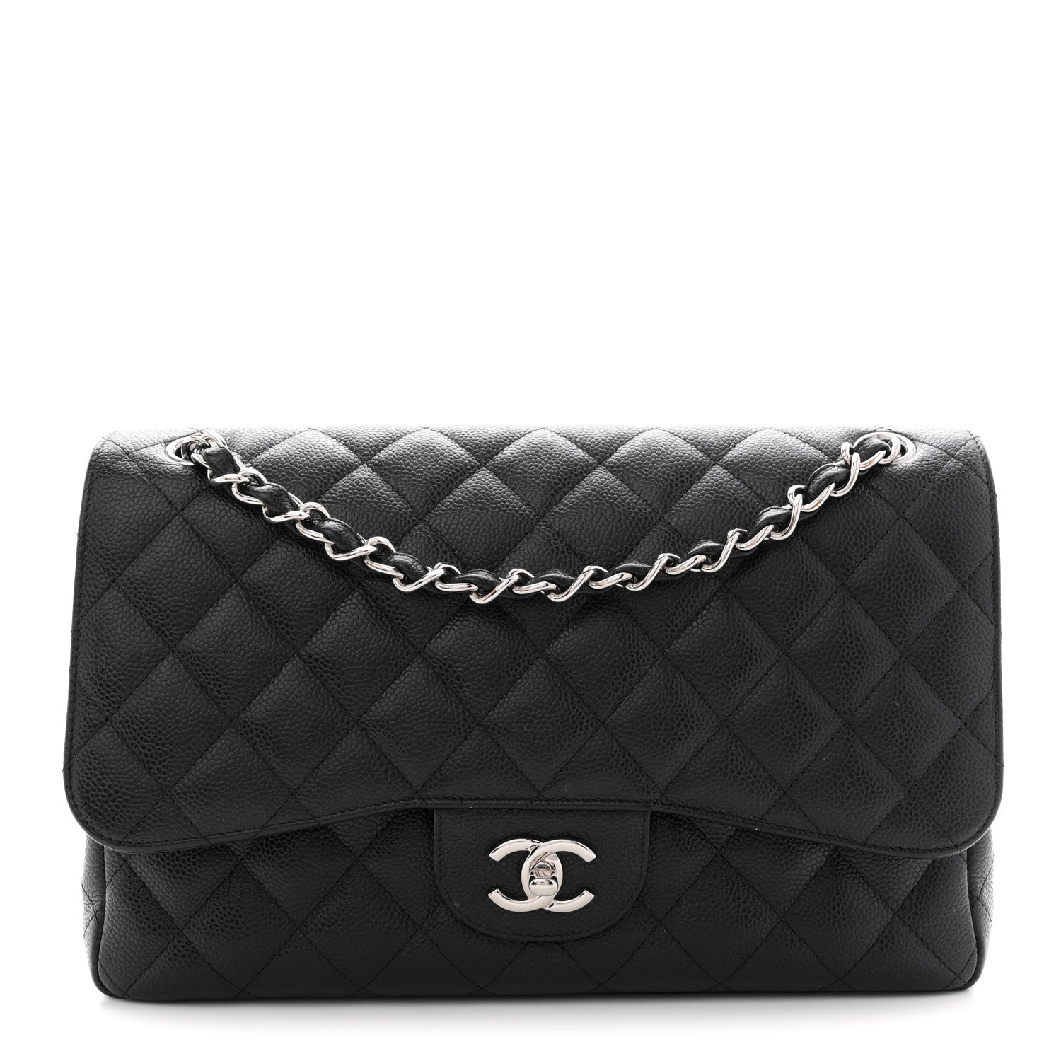 Chanel Caviar Quilted Jumbo Double Flap Black 1 of 11