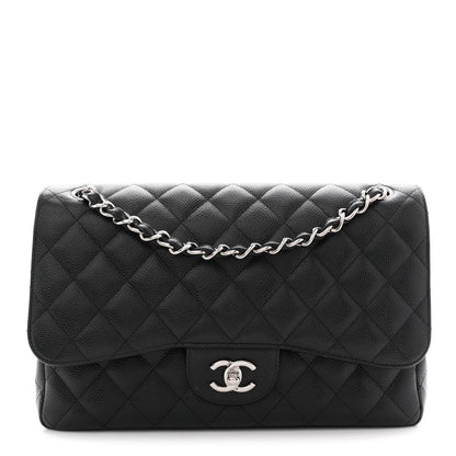 Chanel Caviar Quilted Jumbo Double Flap Black 1 of 11