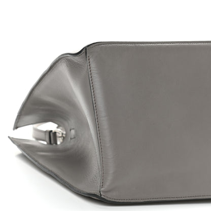 Prada City Calfskin Large Etiquette Tote Light Grey 10 of 11