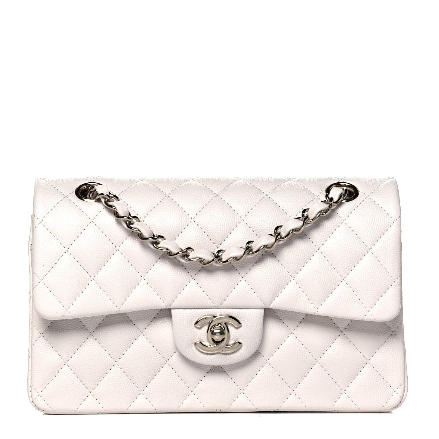 Chanel Caviar Quilted Small Double Flap White 1 of 9