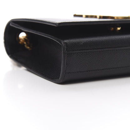 Saint Laurent Grain De Poudre Small Monogram Kate Satchel Black 8 of 11