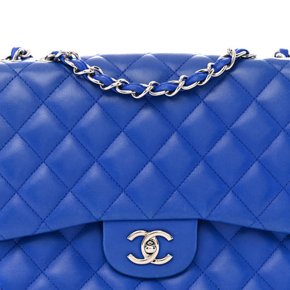 Chanel Lambskin Quilted Jumbo Single Flap Blue 8 of 17