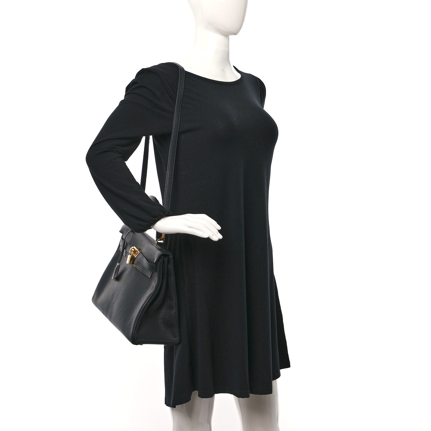 Hermes Taurillon Clemence Kelly Retourne 32 Black 2 of 10