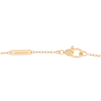 Van Cleef & Arpels 18K Yellow Gold Guilloche Vintage Alhambra Pendant Necklace 4 of 5