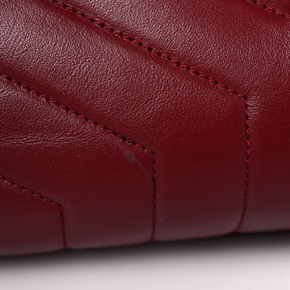Saint Laurent Calfskin Y Quilted Monogram Medium Loulou Chain Satchel Palissandre 23 of 28