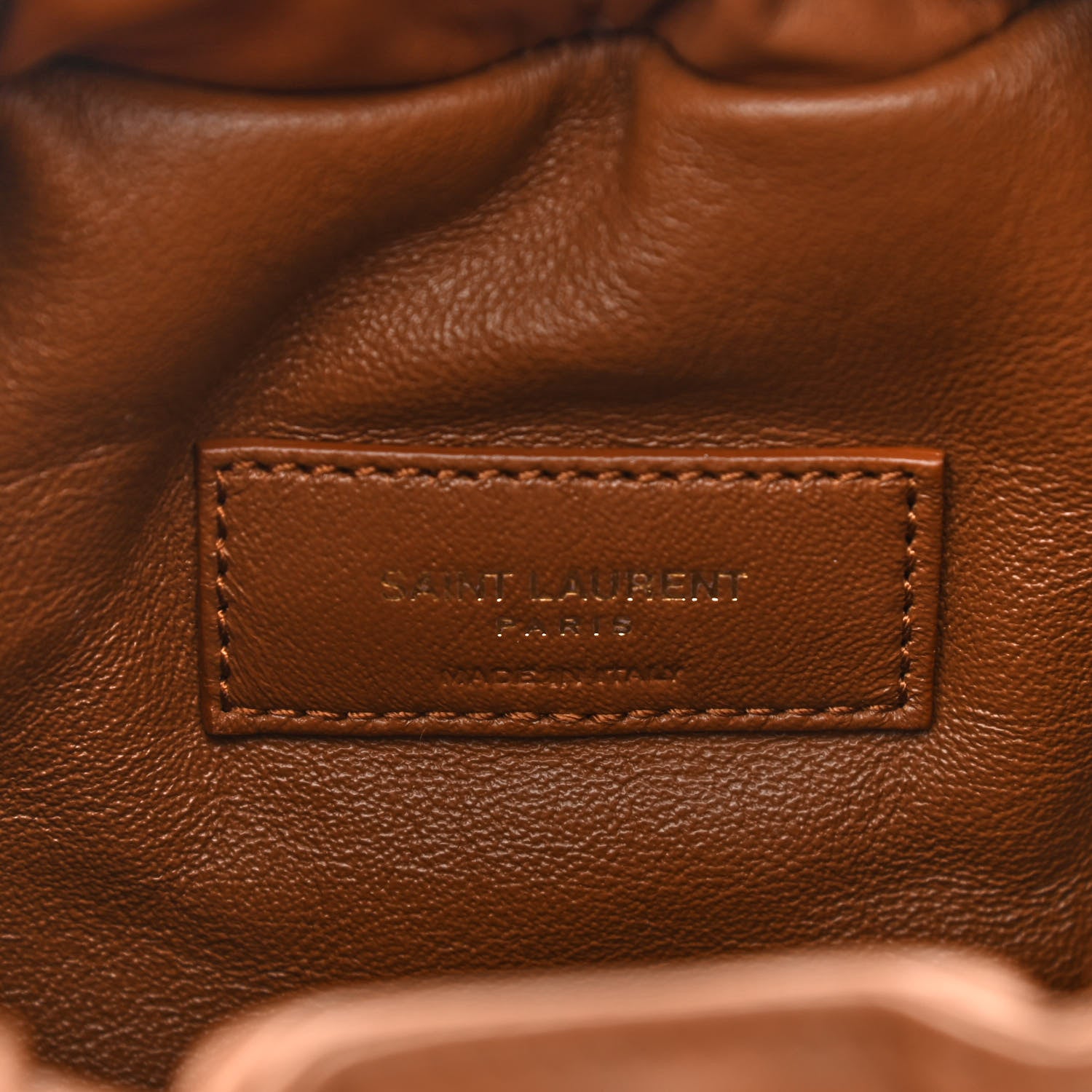 Saint Laurent Shearling Pac Pac Hobo Natural Brick 6 of 11
