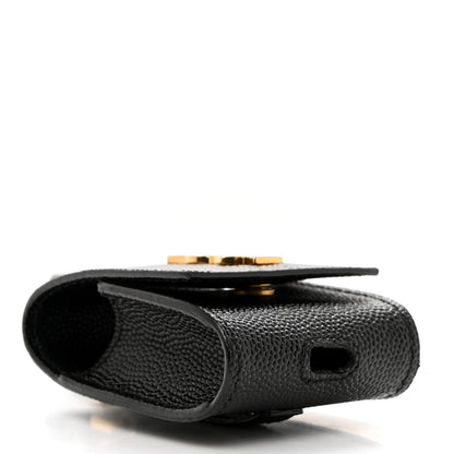 Saint Laurent Grain De Poudre Monogram Airpods Case Black 3 of 7