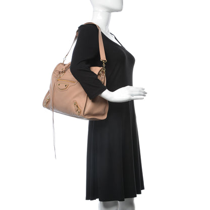 Balenciaga Chevre Gold Metallic Edge Hardware City Rose Des Sables 2 of 12