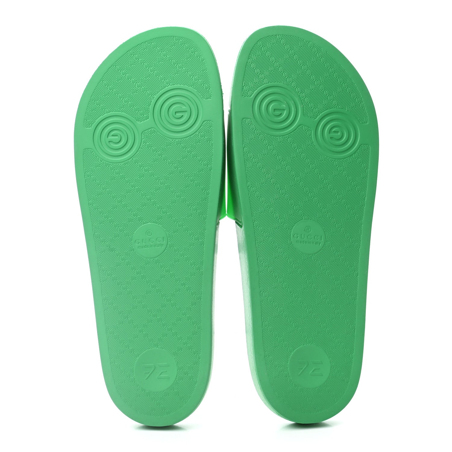 Gucci Rubber Logo Stamped Mens Slide Sandals 12 Verde 5 of 7
