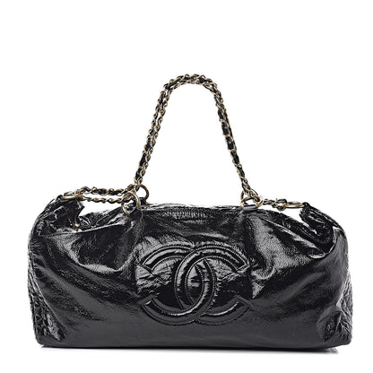 Chanel Vinyl XXL Rock and Chain Bowler Black 2 of 10