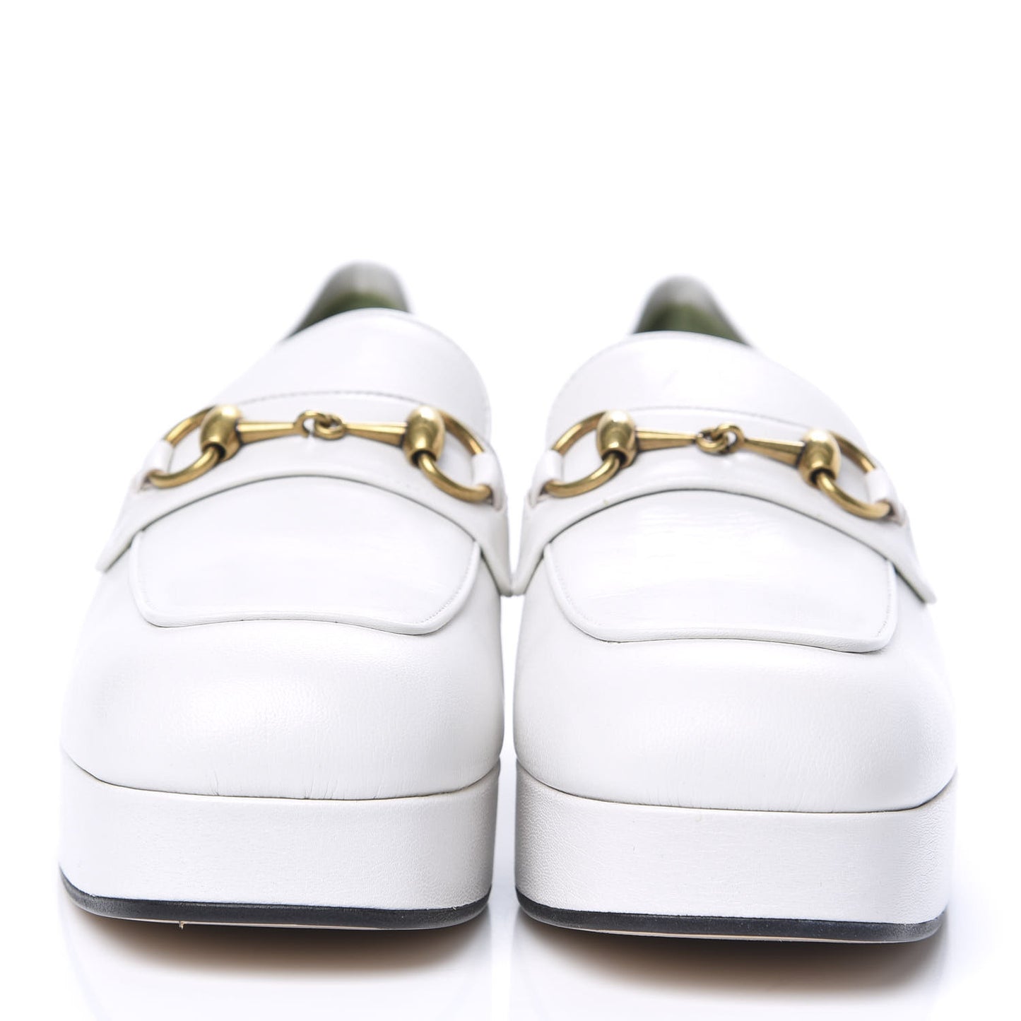 Goatskin Houdan Platform Loafers 40.5 Great White