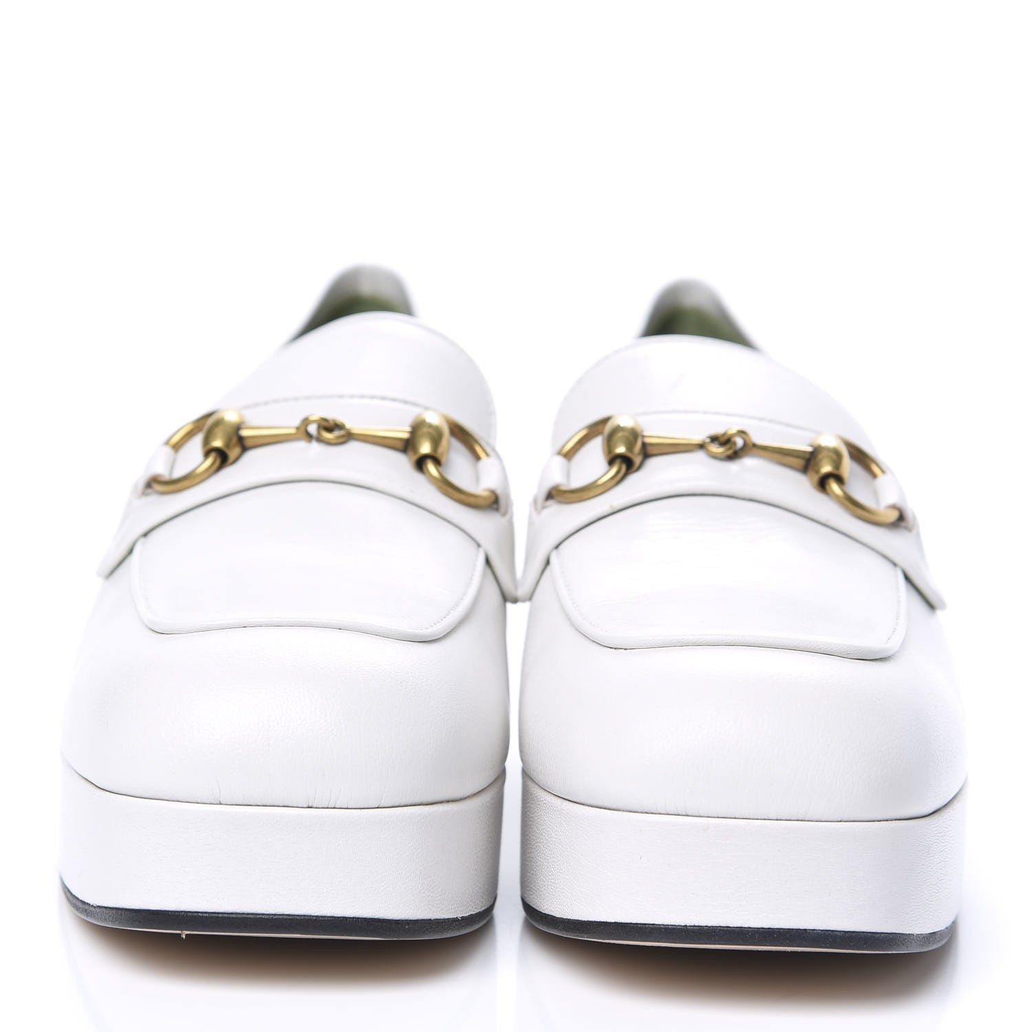 Gucci Goatskin Houdan Platform Loafers 40.5 Great White 2 of 9