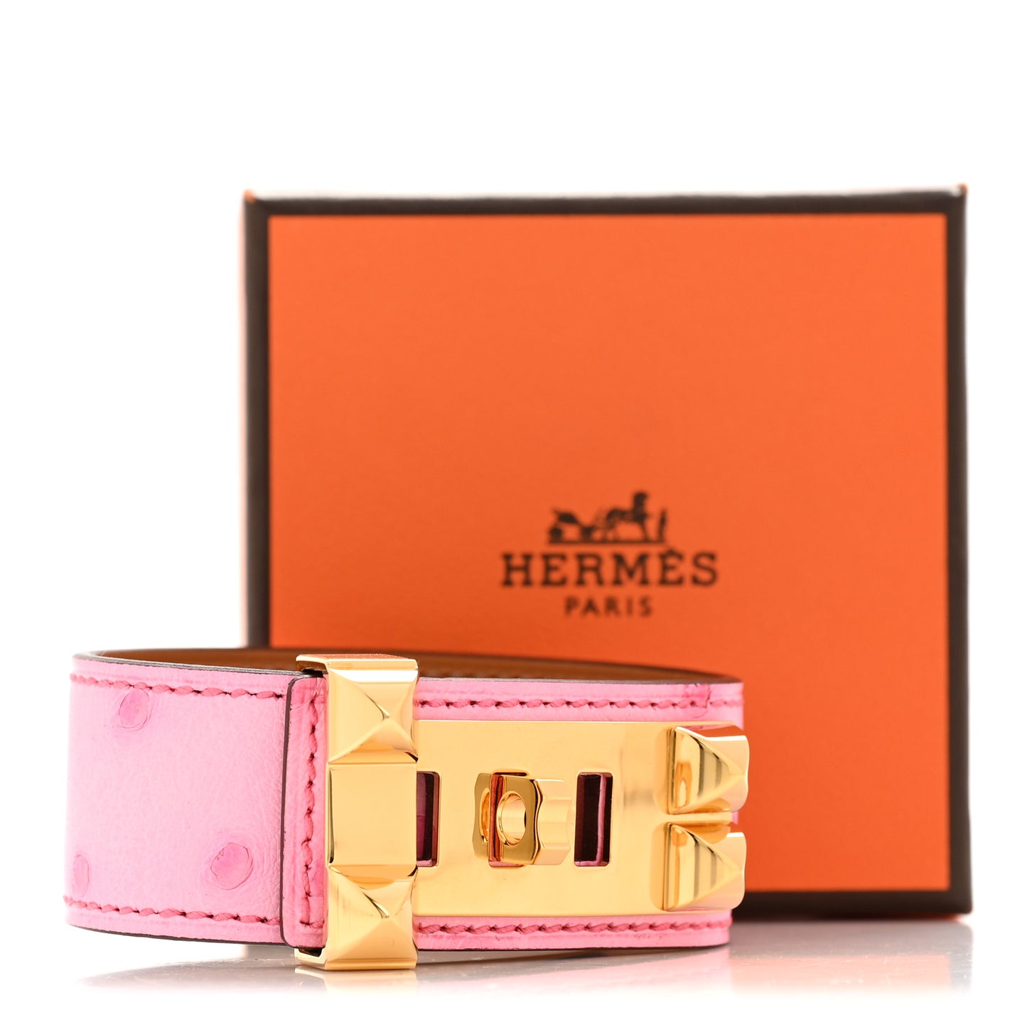 Boreal Ostrich Collier De Chien 24 CDC Bracelet T2 Rose Bubblegum