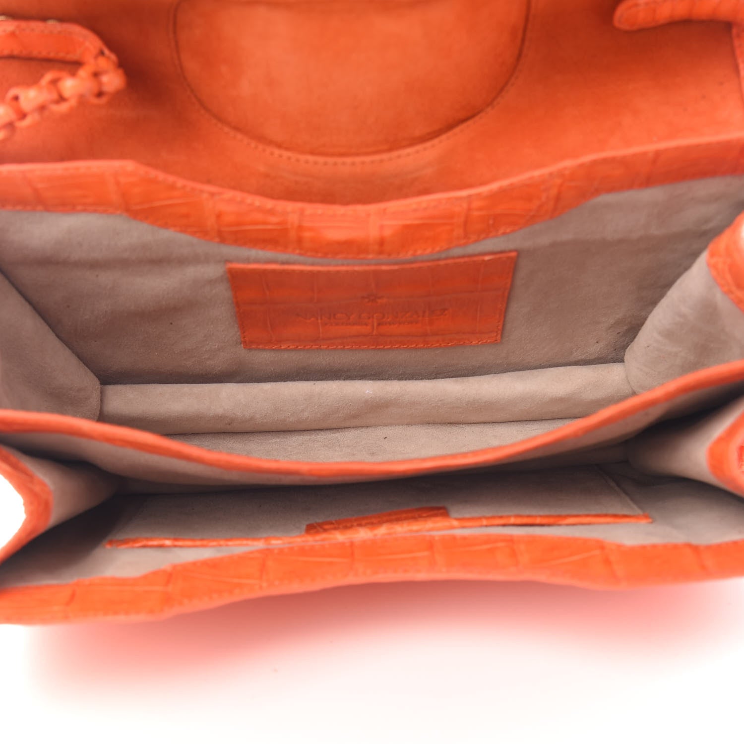 Nancy Gonzalez Crocodile Small Regina Top Handle Bag Orange 4 of 14