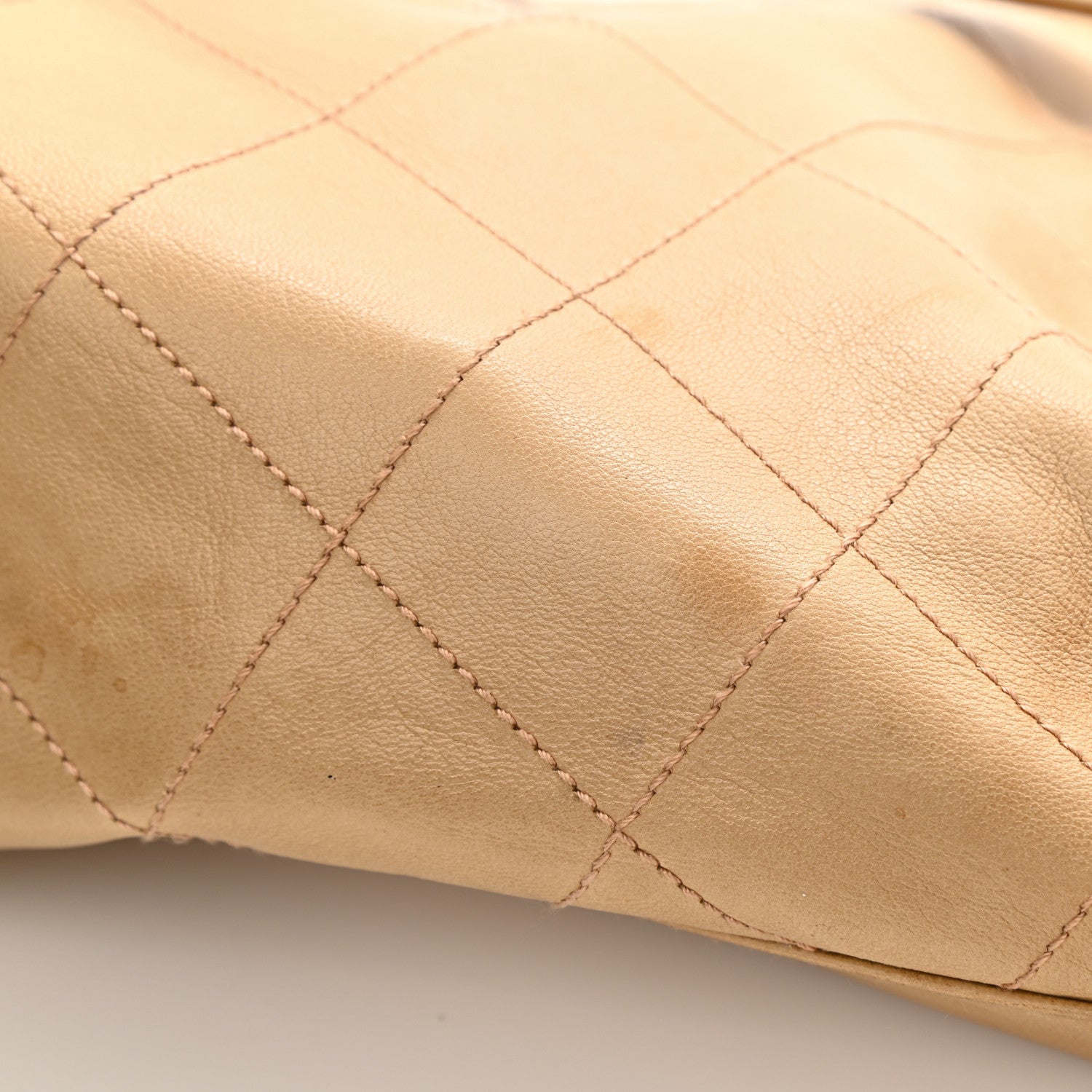Chanel Lambskin Stitched Medium Ultimate Soft Tote Beige 17 of 23