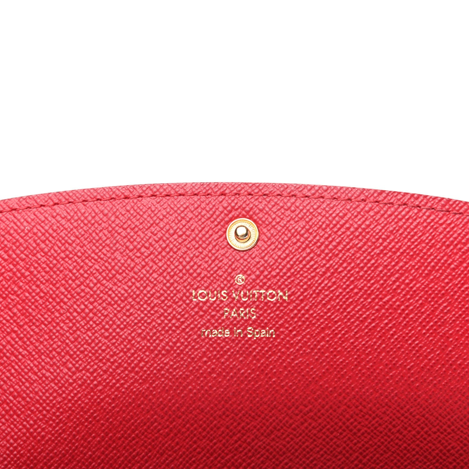 Louis Vuitton Damier Ebene Emilie Wallet Red 6 of 6