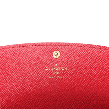 Louis Vuitton Damier Ebene Emilie Wallet Red 6 of 6