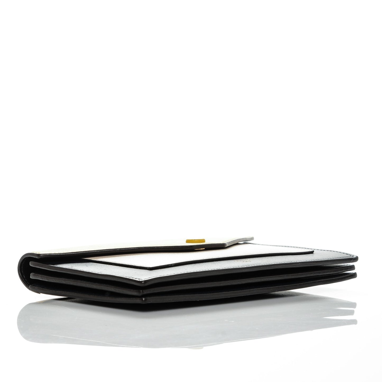 Smooth Calfskin Large Multifunction Envelope Flap Clutch Sunflower