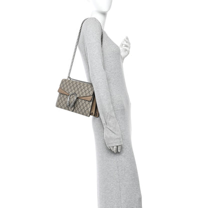 Gucci GG Supreme Monogram Small Dionysus Shoulder Bag Taupe 2 of 14
