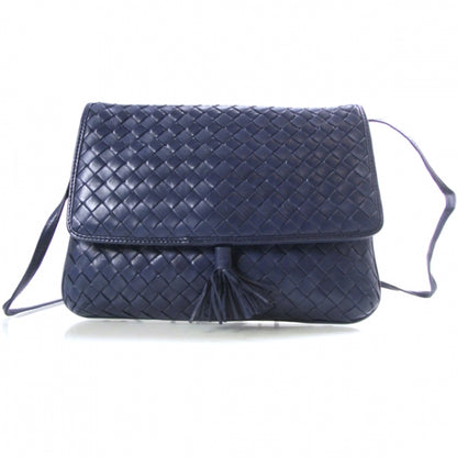 Bottega Veneta Vintage Nappa Intrecciato Shoulder Bag Blue 1 of 8