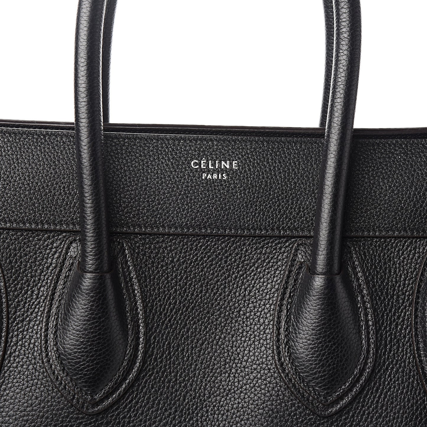 Drummed Calfskin Mini Luggage Black
