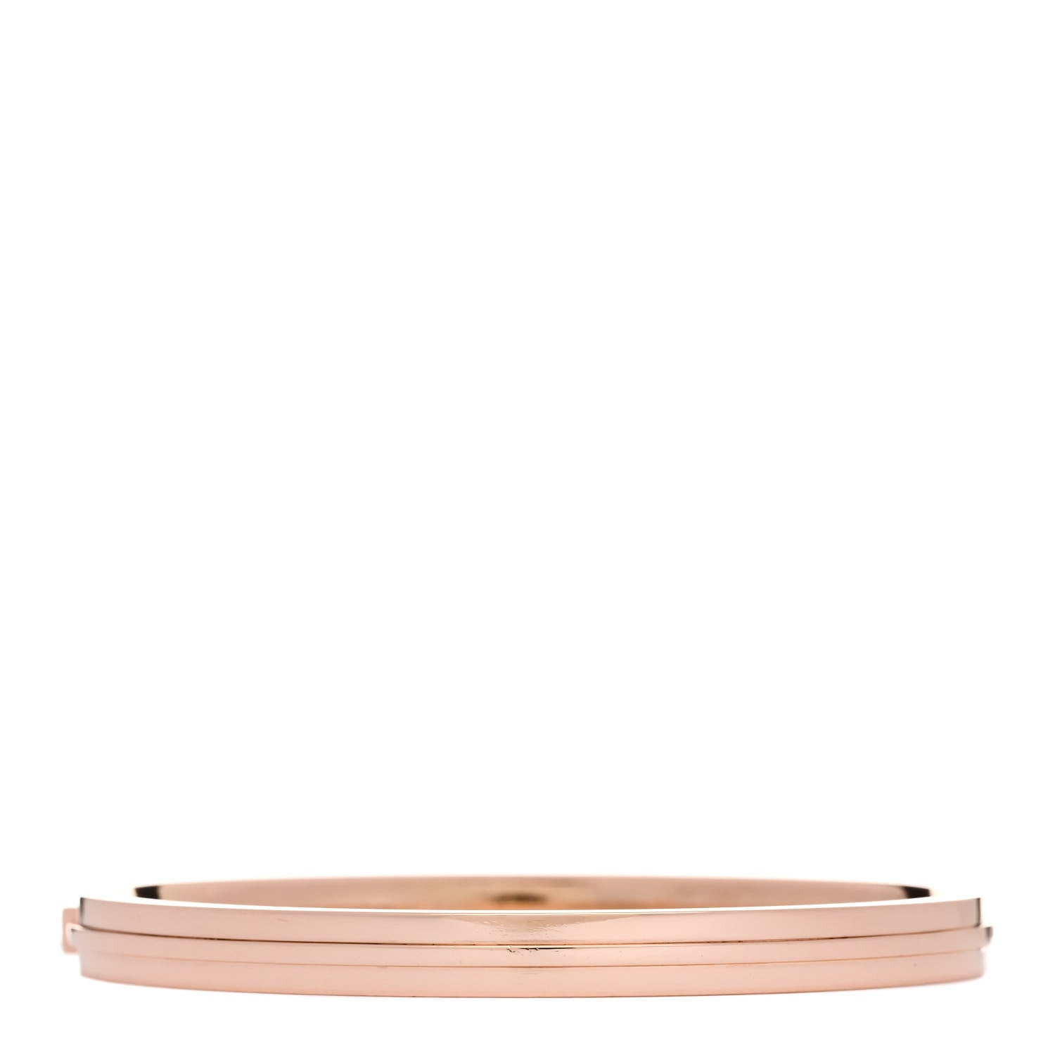 Tiffany 18K Rose Gold Diamond T Hinged Bangle Bracelet 2 of 3