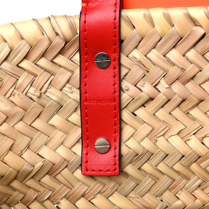 Christian Louboutin Woven Straw Loubishore Tote Sunrise 7 of 10