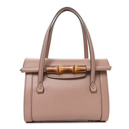 Gucci Calfskin Bamboo Bullet Top Handle Bag Blush 1 of 10